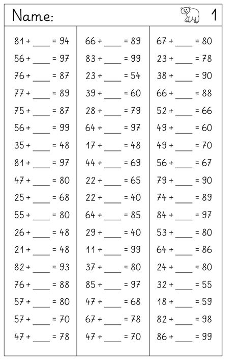 Wie soll denn eine zahl von 0 bis 9 mindestens 100 sein? Hier Im Zahlenraum Bis 100 Platzhalteraufgaben Ohne Übergang Und ganzes Übungsaufgaben Mathe 2 ...