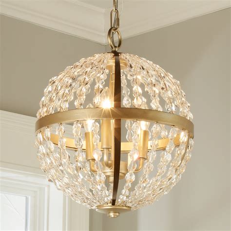 Discover a huge range of chandelier lights & crystal ceiling lights to buy at litecraft, classic & contemporary designs available with free uk delivery. Crystal and Gold Globe Chandelier - Small - Shades of Light