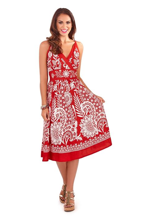 Womens Summer Dress 100 Cotton V Neck Floral Mid Length Ladies Size Uk 8 16 Ebay