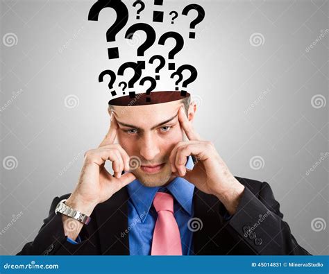 Thoughtful Man Stock Image Image Of Doubt Head Assistance 45014831