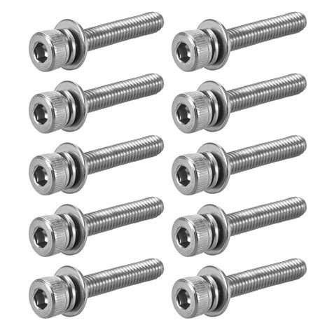 M4x25mm Stainless Steel Hex Socket Head Cap Screws Bolts Combine With