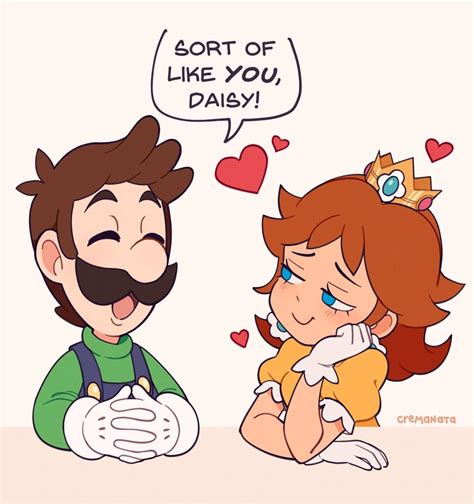 Luigi And Princess Daisy Mario Drawn By Cremanata Danbooru