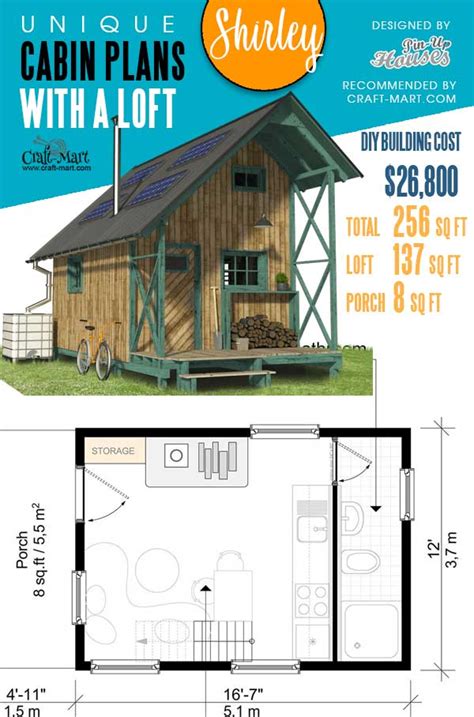 10 Unique Plans Of Tiny Homes And Cabins With Loft Craft Mart