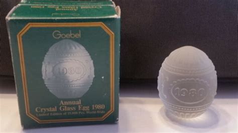 Goebel Annual Crystal Glass Egg 1980 Limited To 15 000 Pieces Ebay