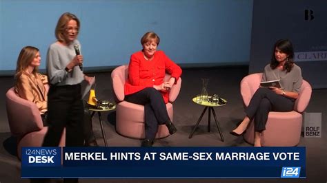 I24news Desk Merkel Hints At Same Sex Marriage Vote Tuesday June