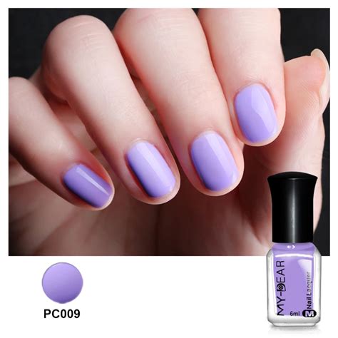 Mydance Light Purple 6ml Pure Color Nail Polish Water Based Peelable