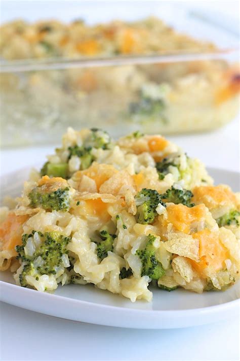 1 55+ easy dinner recipes for busy weeknights. Cheesy Broccoli Rice Casserole | The BakerMama