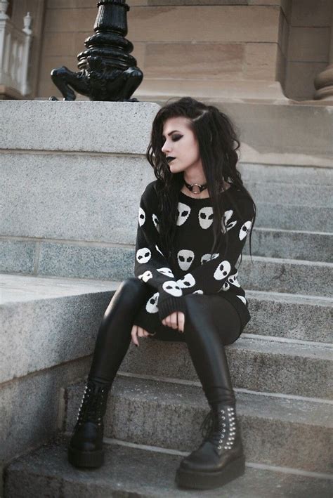 Alien Goth Casual Goth Gothic Outfits Edgy Outfits
