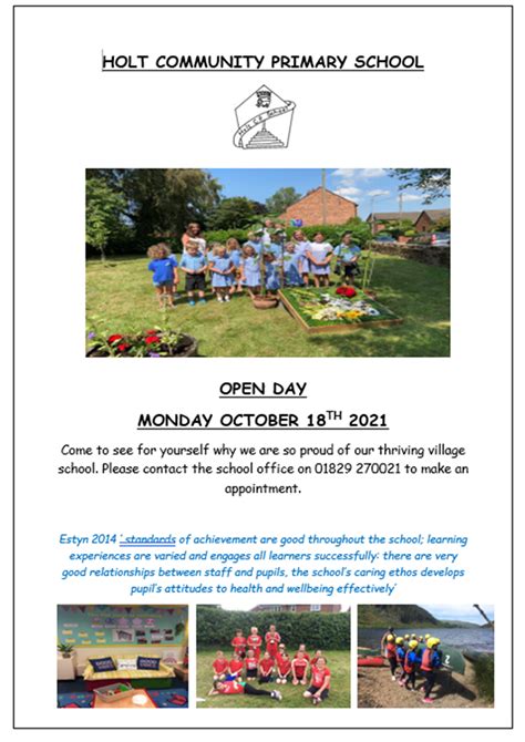 School Open Day Holt Community Primary School