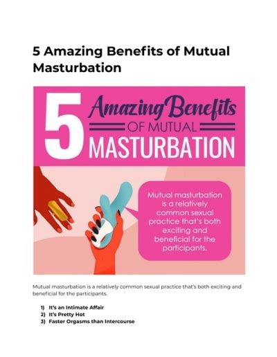 5 amazing benefits of mutual masturbation