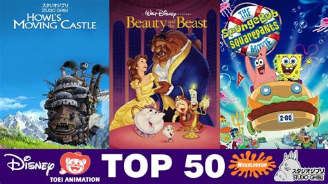 Top 50 Highest Grossing Traditionally Animated Movies Youtube