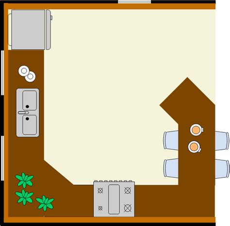 Kitchen Design Layout Floor Plan Floor Roma