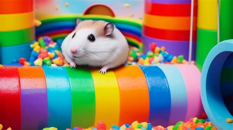 Best Hamster Challenges 🐹 Hamster Escapes The Rainbow Maze Youtube