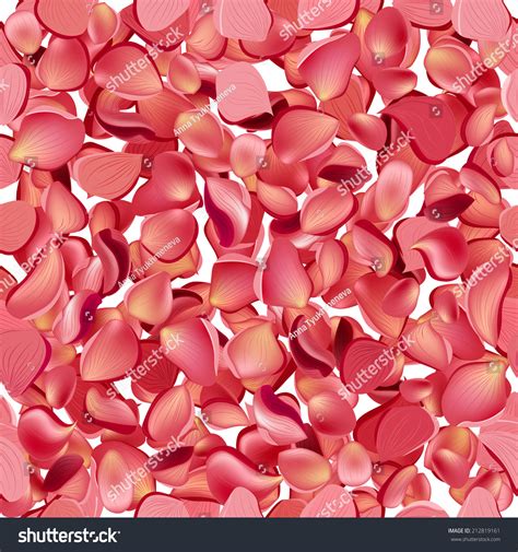 Seamless Pattern Realistic Rose Petals Stock Vector Royalty Free