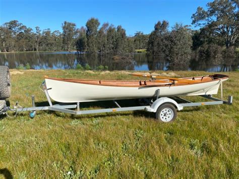 Wooden Row Boat 166 In Length Split Plank Construction With