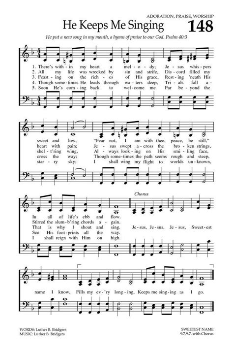 Baptist Hymnal 2008 148 Theres Within My Heart A Melody