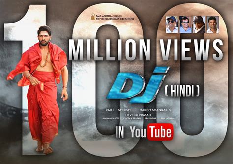 Dj Aka Duvvada Jagannadham Hindi Version Gets 100 Million Views On