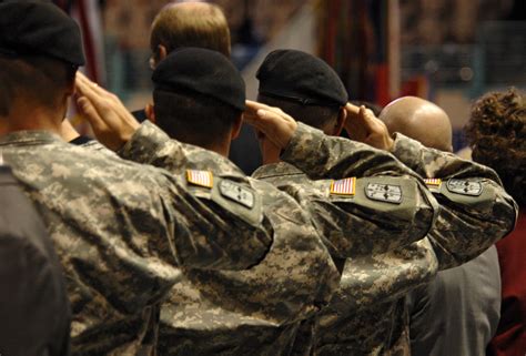 Members Of The 172nd Stryker Brigade Combat Team Salute The Colors