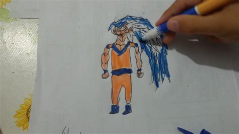 Como Dibujar A Goku Ssj Blu 3 Youtube