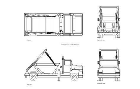 Skip Lorry Autocad Block Free Cad Floor Plans