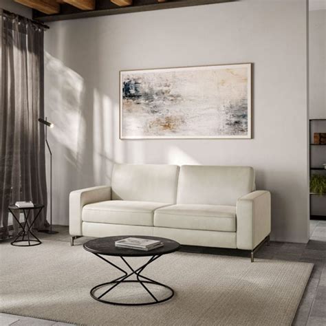 Capriccio Large Sofa Bed White Leather Natuzzi Italia Furniture
