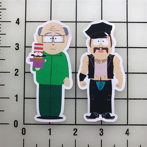 South Park Mr Garrison And Mr Slave 4 Tall Vinyl Decal Sticker Set