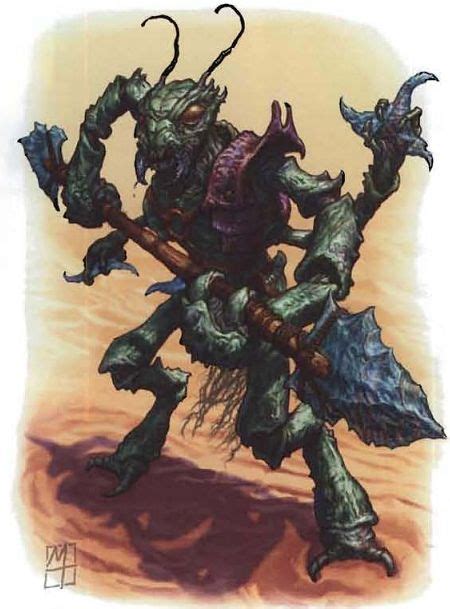 Thri Kreen Psychic Warrior Fantasy Creatures Fantasy Monster