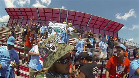 Nycfc Supporters Supporting South Bronx United 8 1 2015 Youtube