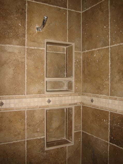 With this line of laminate shower wall panels. Bathroom: How To Build Recessed Shower Shelf For Your ...