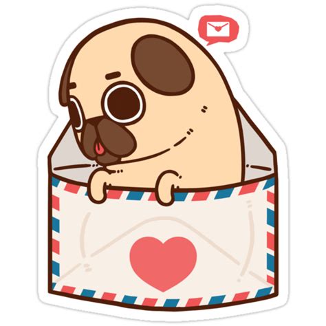Youve Got Mail Stickers By Puglie Pug Redbubble