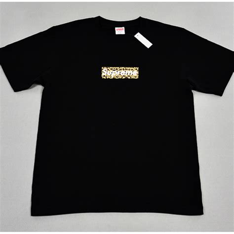 Supreme nasty nas photo box logo t shirt black medium authentic. Supreme "Leopard Box Logo" T-Shirt (Black)
