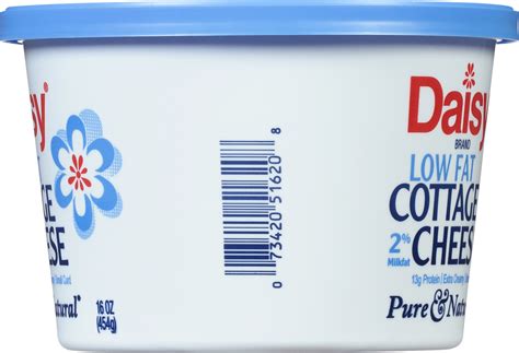 Daisy Pure Natural Cottage Cheese Low Fat Small Curd 2 Milkfat
