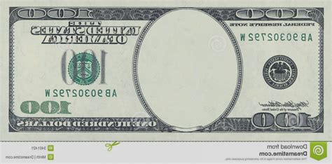 100 Dollar Bill Photoshop Template