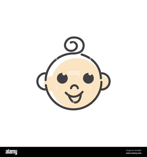 Cute Baby Logo Vector Icon Design Illustration Template Stock Photo Alamy