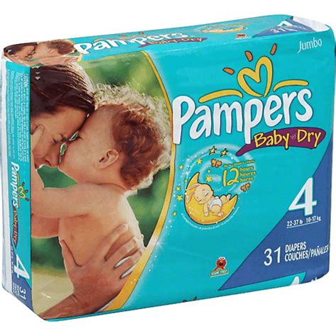 Pampers Baby Dry Diapers Size 4 22 37 Lb Sesame Street Jumbo
