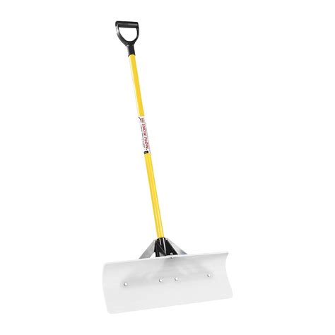 The Snowplow Original 24 Inch Blade Snow Pusher Shovel With Handle