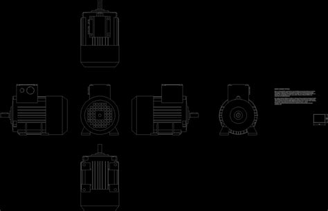 Phase Electric Motor Dwg Block For Autocad Designs Cad