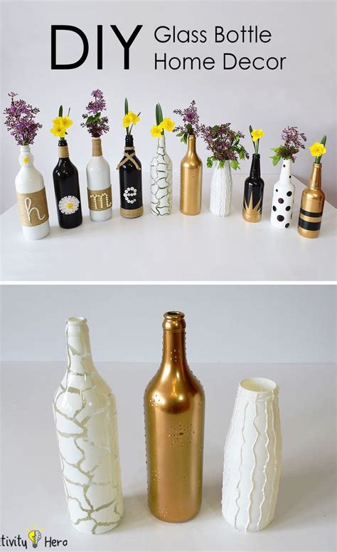 I've seen a lot of projects lately for diy glass bottle candle holders & luminaries so i thought i would create a showcase collection of ideas for making them that i hope will inspire you to try i love these because they're not your ordinary glass bottle candle holders that you simply place a candle inside. DIY Glass Bottle Home Decor - 3 Simple Ideas | Diy bottle ...