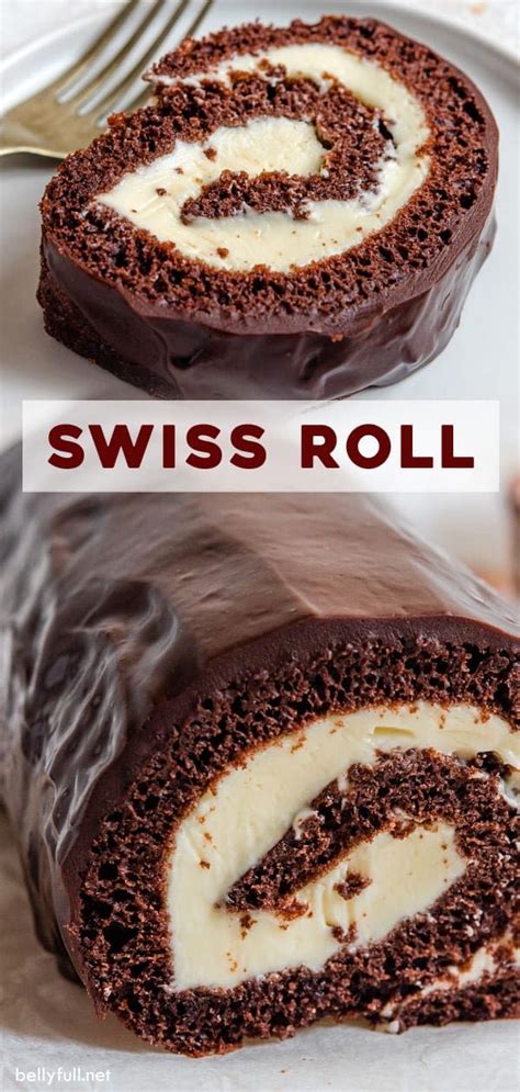 This chocolate swiss roll cake is filled with peanut butter mousse and covered in chocolate ganache. Chocolate Swiss Roll Cake (Step By Step Guide + Video ...