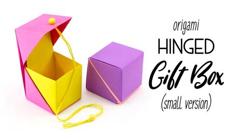 Origami Hinged Box Video Tutorial Paper Kawaii Origam