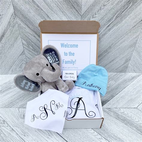 Newborn Baby T Box Personalized Elephant Snapper Baby Body Suit
