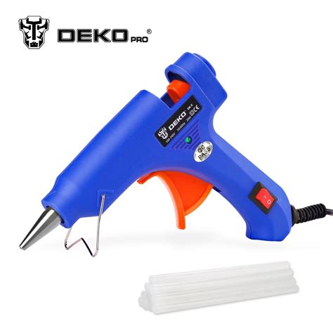 dekopro hot melt glue gun with 10pc 7mm 200mm glue stick industrial mini guns thermo electric