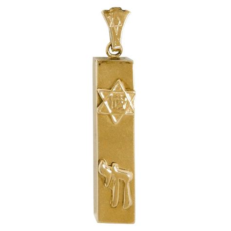 14k Gold Traditional Mezuzah Pendant