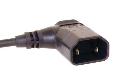 Iec C18 Plug Right Angled Shrouded 2 Pin Iec Plug 250vac 10amp Non