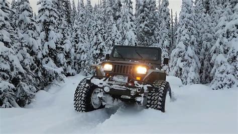 December Snow Wheeling Jeeps Youtube