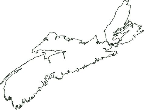 Nova Scotia Canada Outline Map