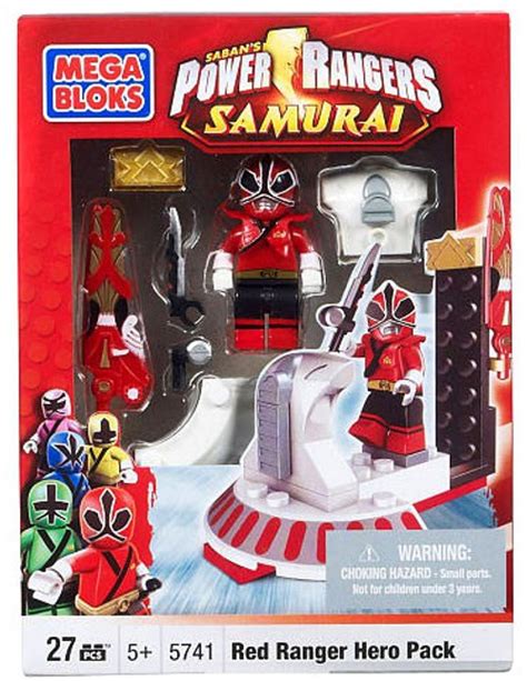 Mega Bloks Power Rangers Samurai Red Hero Pack Set 5741 Toywiz