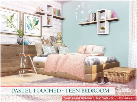 Pastel Touched Teen Bedroom Tsr Cc Only The Sims 4 Catalog