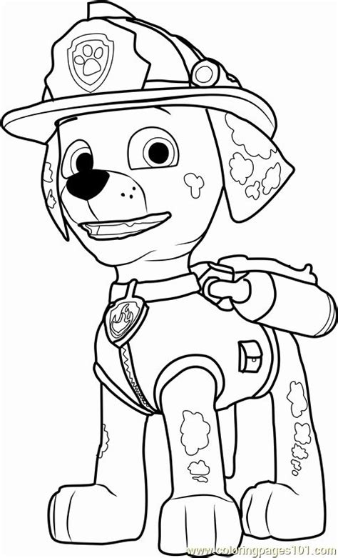 Marshall Paw Patrol Coloring Page Lovely Marshall Coloring Page Free