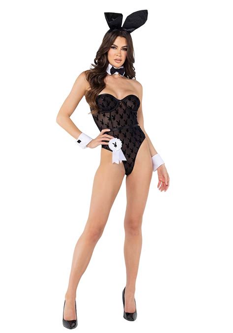 Womens Sheer Playboy Bunny Costume Walmart